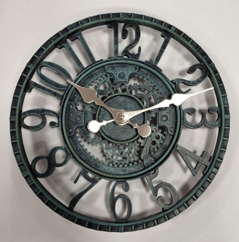 reloj estilo industrial verde