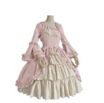 vestido victoriano rosa