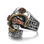 anillo de calavera steampunk