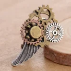 anillo steampunk engranaje mujer