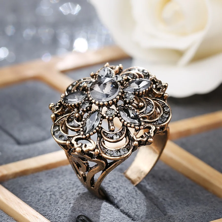 anillo victoriano flor