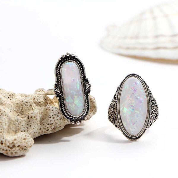 anillo vintage opal