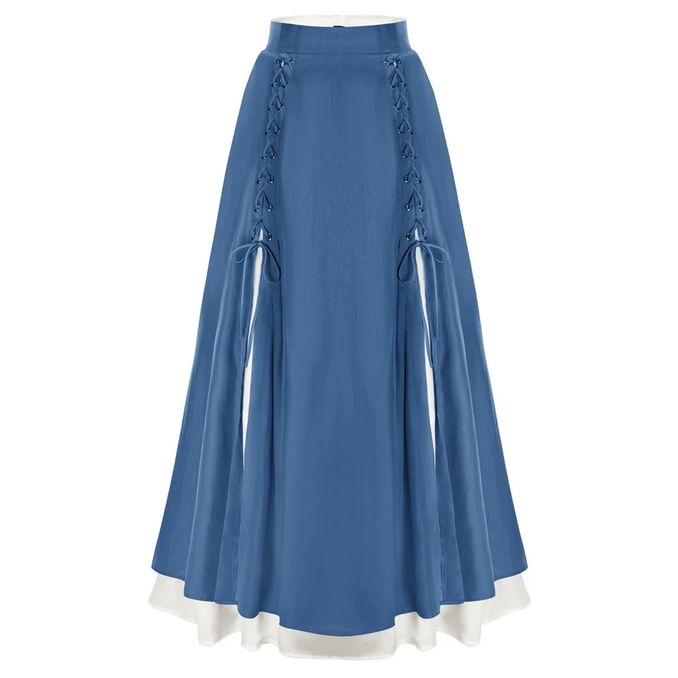 falda epoca medieval azul