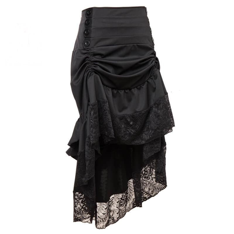 falda gotica mujer negro