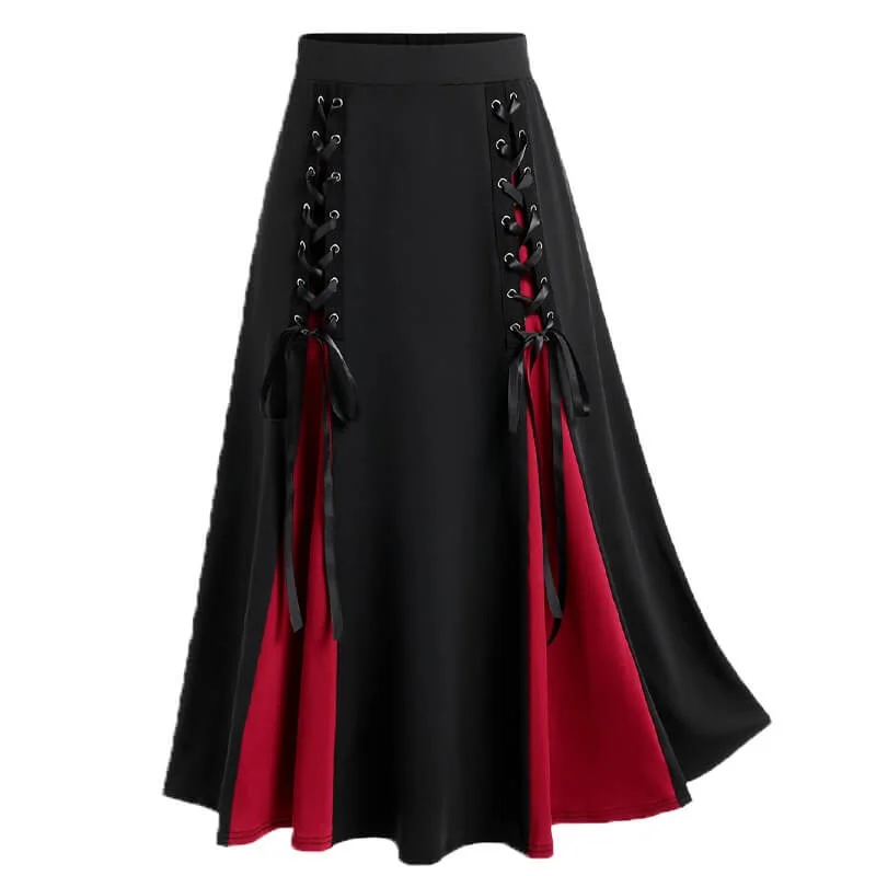falda gotica rojo