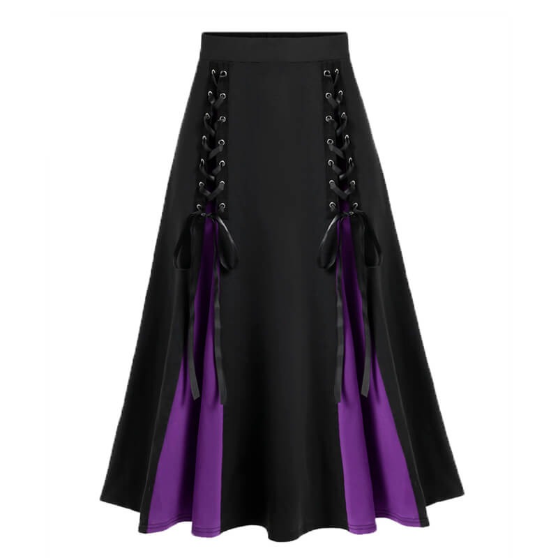 falda gotica violeta