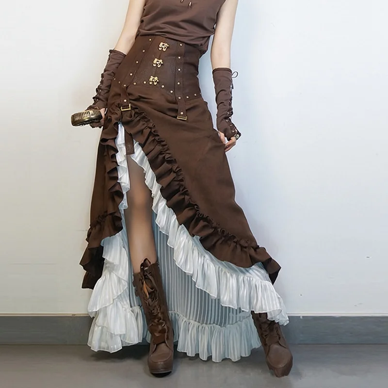 steampunk mujer falda