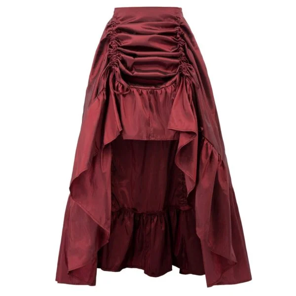 falda victoriana mujer rojo