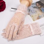 guantes victorianos rosa