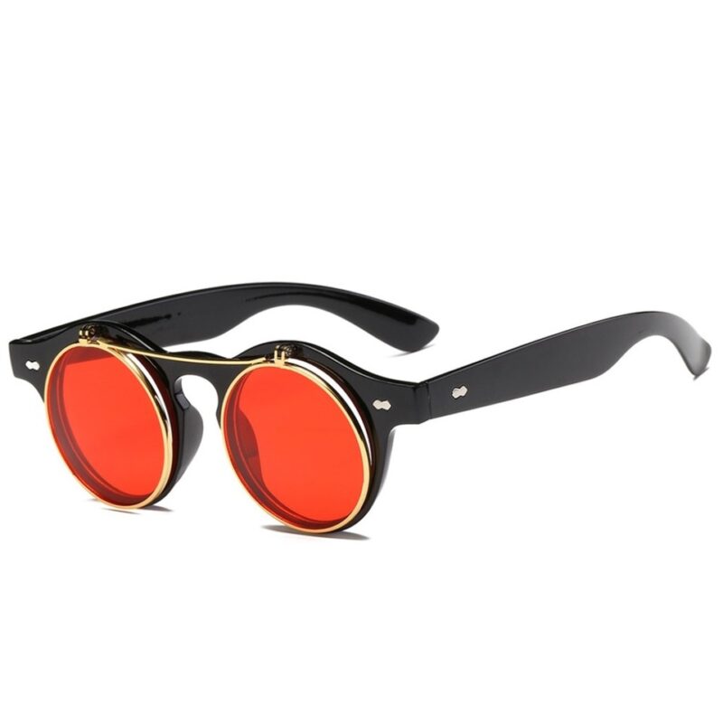gafas de sol redondas vintage hombre rojo