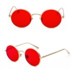 gafas de sol retro vintage hombre rojo dorado