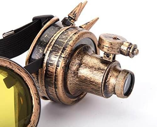 goggles steampunk dorado