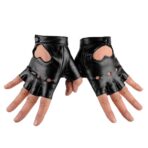 guantes goticos sin dedos corazon