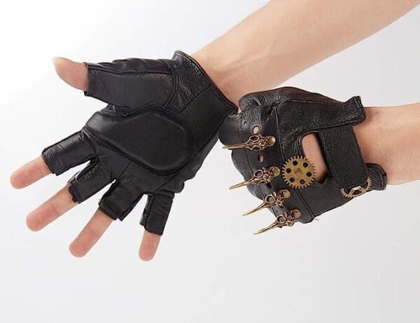 guantes steampunk sin dedos negro