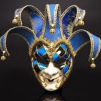 mascara veneciana carnaval azul