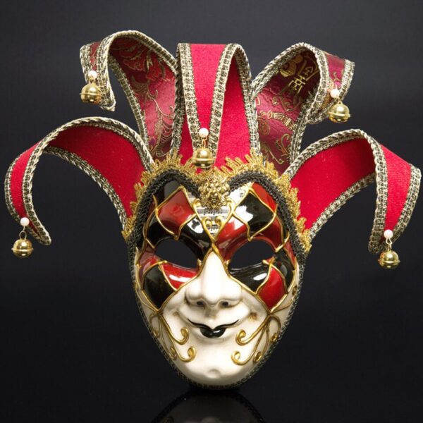 mascara veneciana carnaval rojo