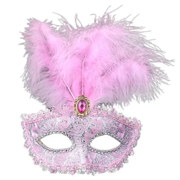 mascara veneciana disfraz rosa