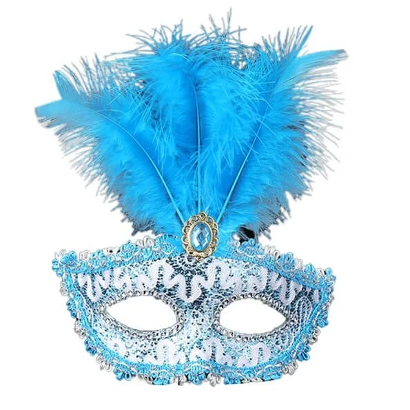 mascara veneciana disfraz azul