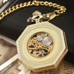 reloj de bolsillo octogonal oro