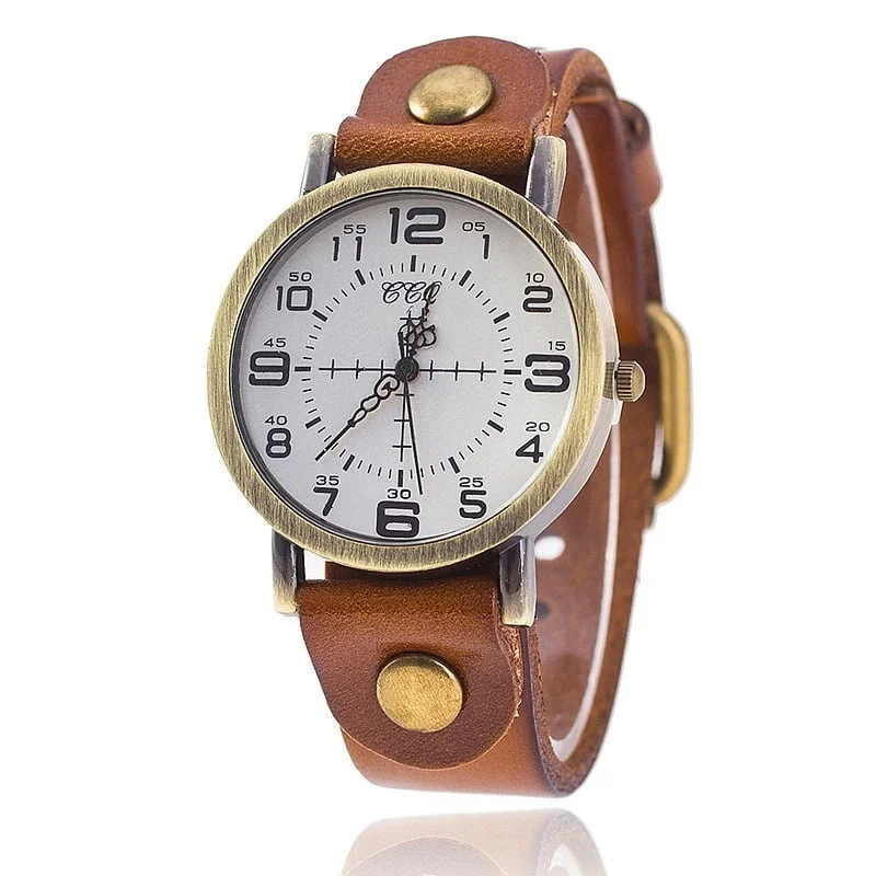 reloj de pulsera steampunk marron