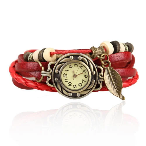 reloj vintage mujer rojo