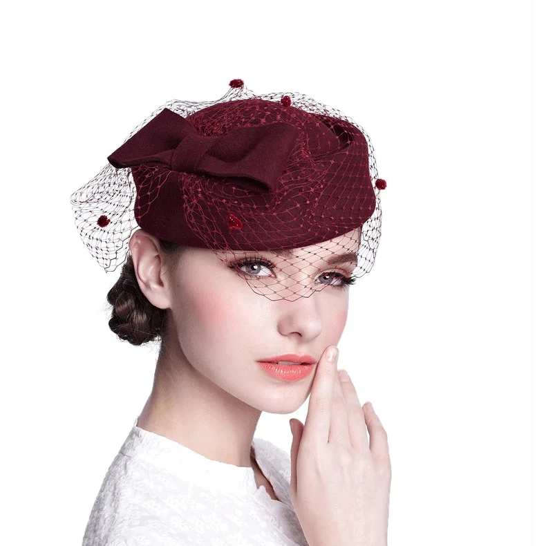 sombrero vintage mujer rojo