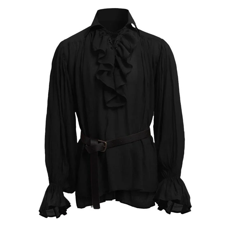 camisa medieval negro