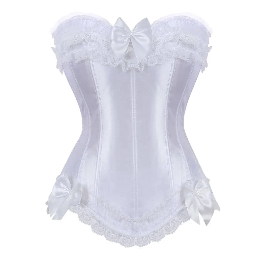 corset disfraz blanco