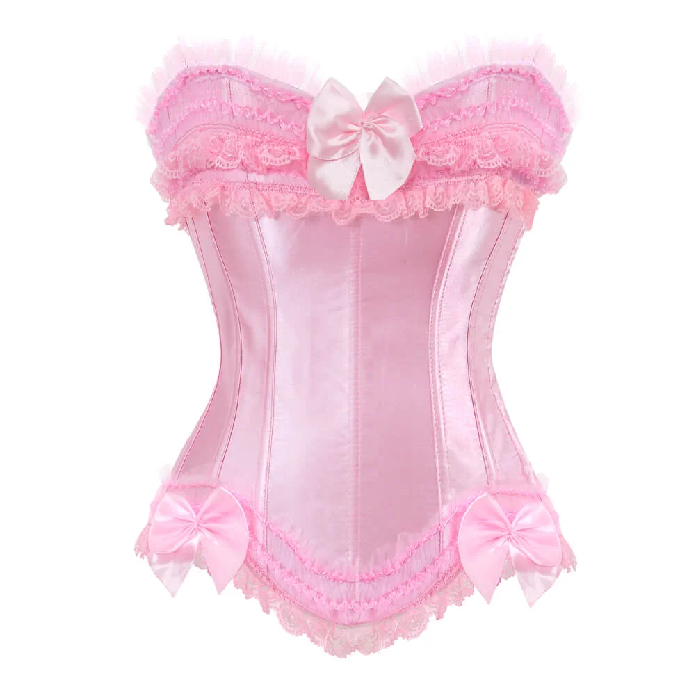 corset disfraz rosa