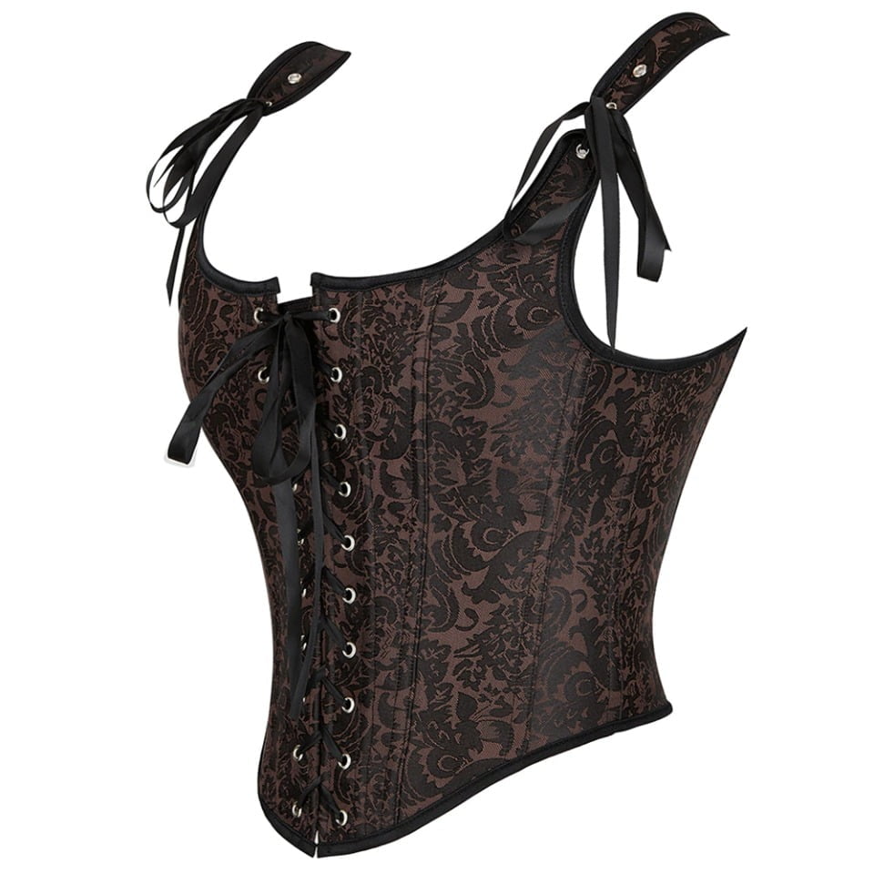 corset medieval marron