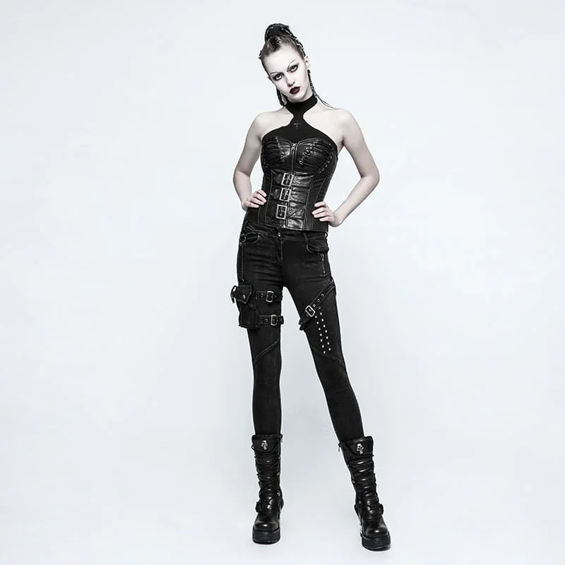 jean gotico punk mujer