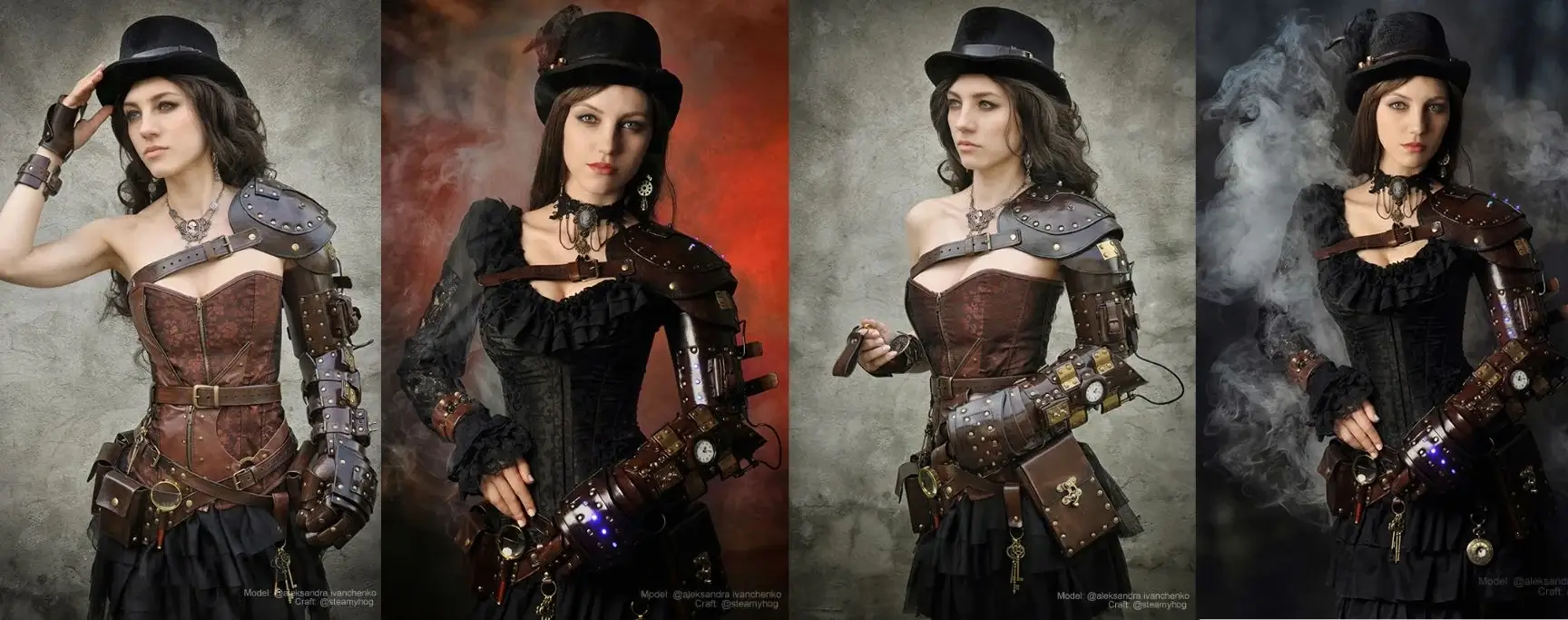 mujeres steampunk look
