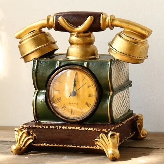 reloj steampunk telefono vintage