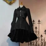 vestido de novia steampunk negro