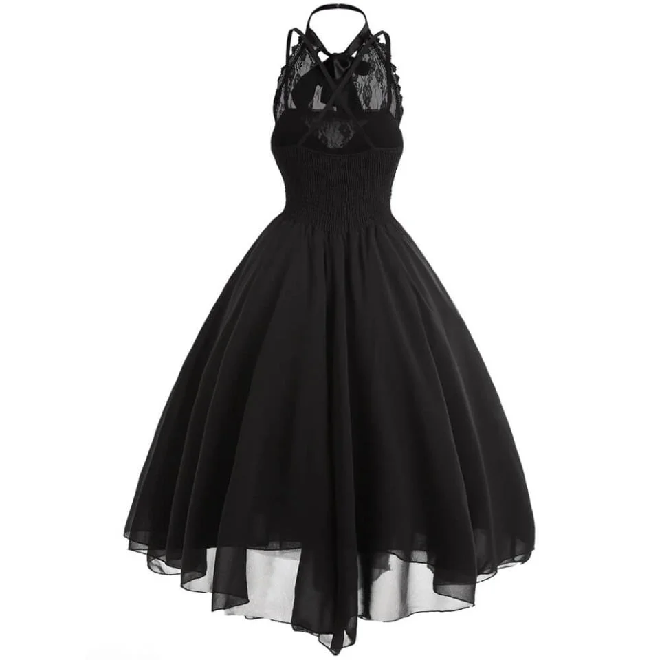 vestido gotico steampunk negro