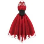 vestido gotico steampunk rojo