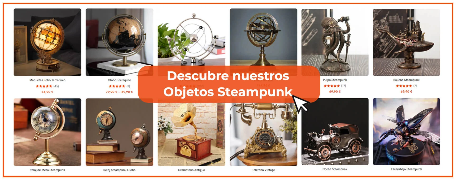 objetos steampunk