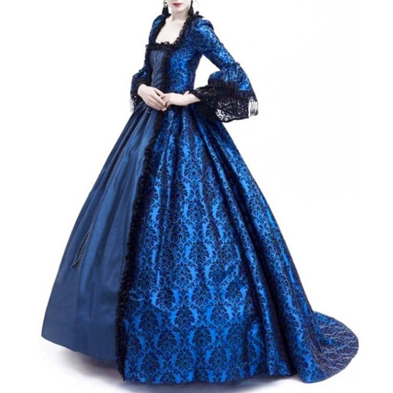 vestido victoriano azul